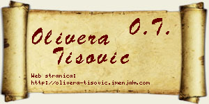 Olivera Tišović vizit kartica